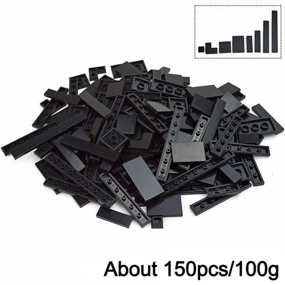 150-Piece DIY Building Blocks Set - Multicolor Flat Tile Construction Parts for Creative Educational Play and Crafts