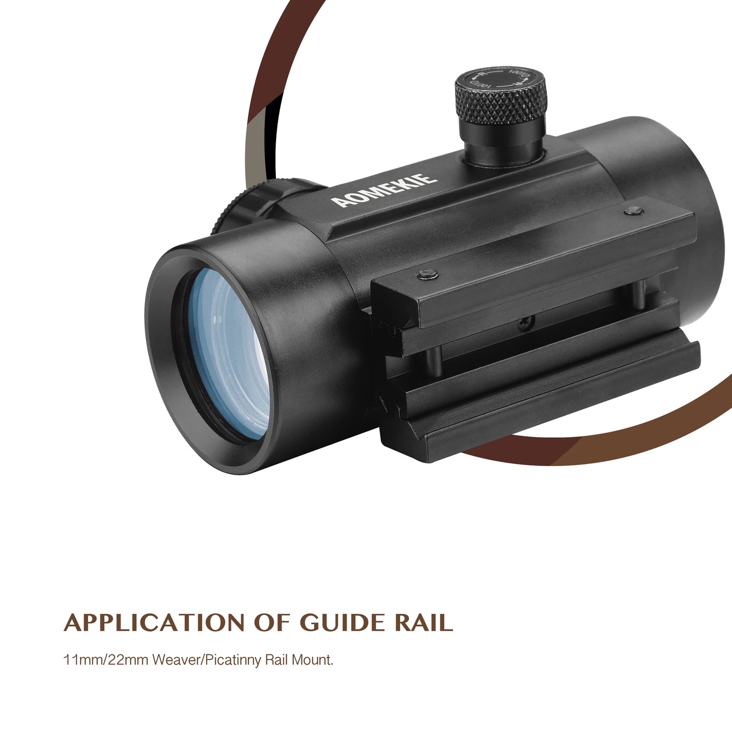 AOMEKIE Riflescope Airsoft Red Dot Sight — 1X 30mm FMC Lens with 22mm/11mm Rail Mount