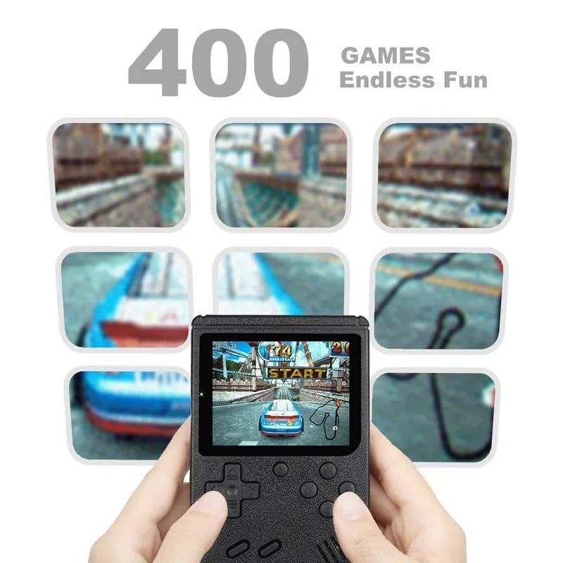 Retro Portable Mini Handheld Video Game Console - 8-Bit 3.0 Inch Color LCD - Built-in 400 Games - Kids Color Game Player