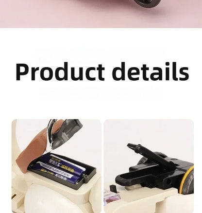Mini Electric Retro Motorcycle Toy – Dazzling Spin for Labubu Dolls & Pets, Children’s Birthday Gift
