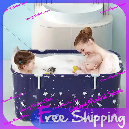Foldable Portable Bath Tub - Ice & Hot Tub for Baby, Pet Bath, Sweat Steaming, Foot Spa, Outdoor Camping & Vehicle-Mounted