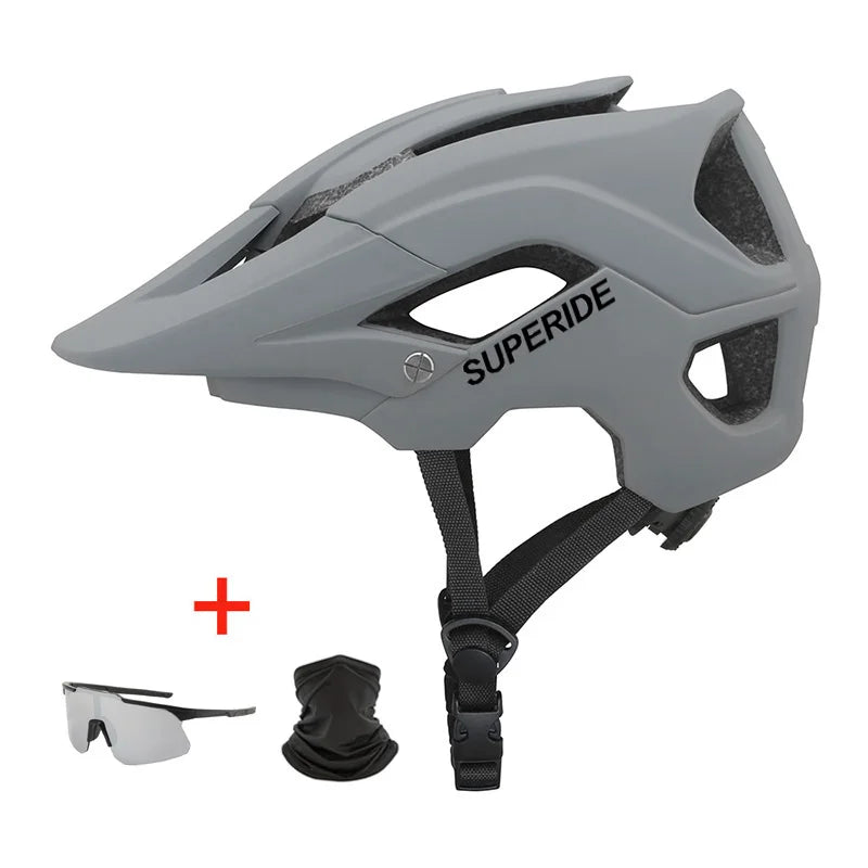 SUPERIDE In-Mold DH MTB Bicycle Helmet - Anti-Impact Sports Road & Mountain Bike Helmet for Men & Women, Cycling Safety Gear