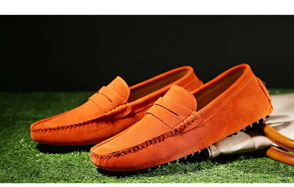 Men's High-Quality Leather Loafers – Casual Moccasins Slip-On Flats, Fashion Driving Shoes, Size 38-49