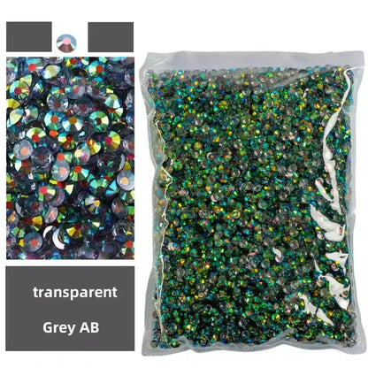 Jelly AB Resin Rhinestones 2-6mm — Non-Hotfix Flat Back Plastic Crystals & Strass Glitters, Large Pack