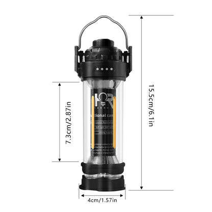 DOTWISE 3000mAh Retro Camping Lantern - Portable Waterproof Outdoor Tent Light & Decorative Atmosphere Lamp