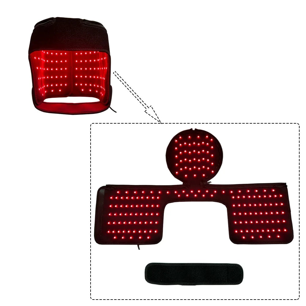 180pcs Red Light Hair Regrowth Cap – 850nm & 660nm Near-Infrared Light for Oil Control, Strengthening Hair Roots & Anti-Hair Loss