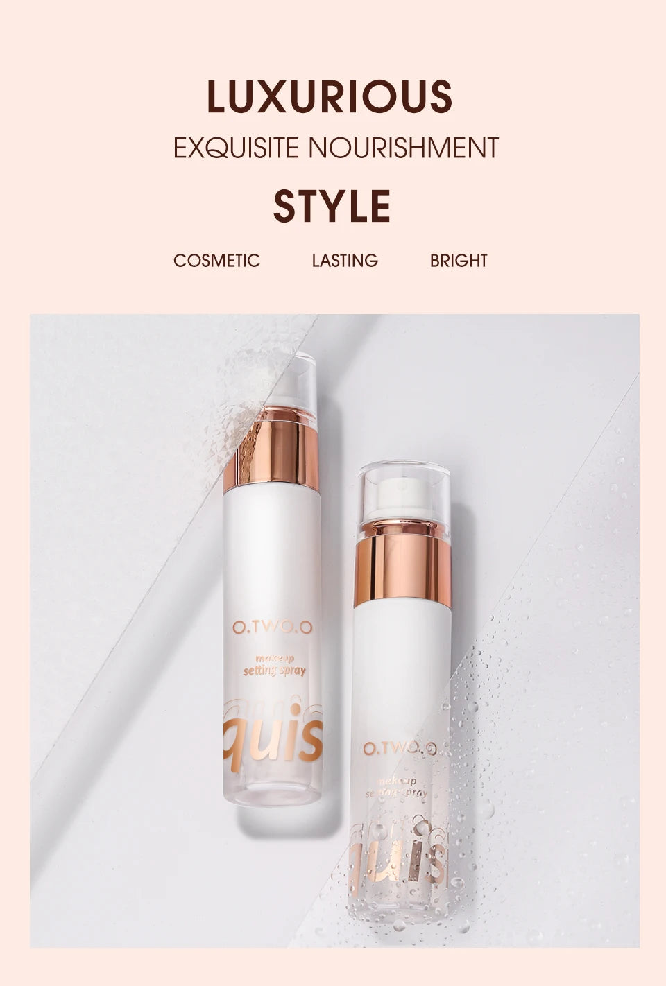 O.TWO.O Makeup Setting Spray – Long-Lasting Moisturizing Finish with Instant Film Formation & Makeup Lock