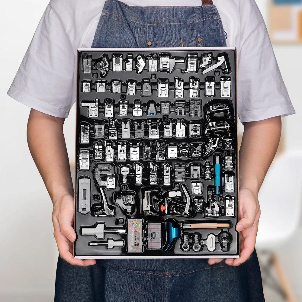 82-Piece Sewing Machine Presser Foot Set - Multifunctional Professional Accessories Kit