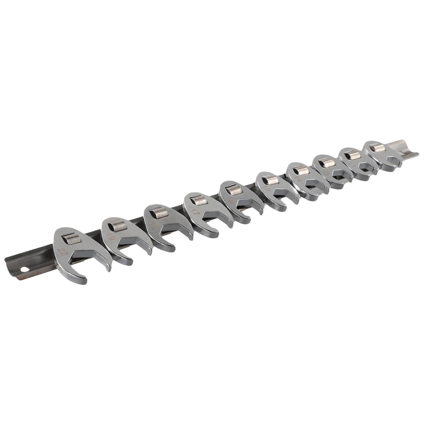 10pcs 3/8" Drive Crowfoot Wrench Set — 10-22mm Metric Open-End Spanners for Torque Wrenches