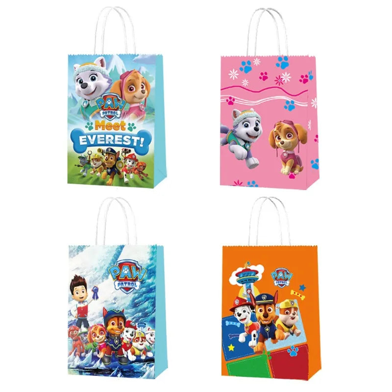 12Pcs Paw Patrol Party Favor Boxes – Vellum Paper Gift Bags for Cake, Candy & Cookies Baby Shower & Birthday Decorations