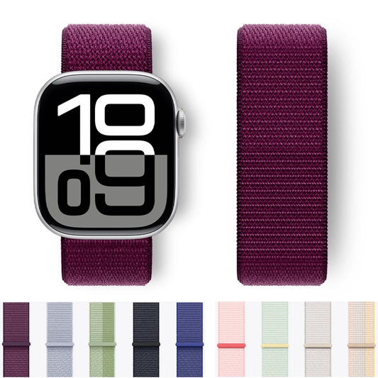 Sport Loop Strap for Apple Watch Band 40mm–49mm – Compatible with Series 3–10, SE & Ultra Adjustable Bracelet