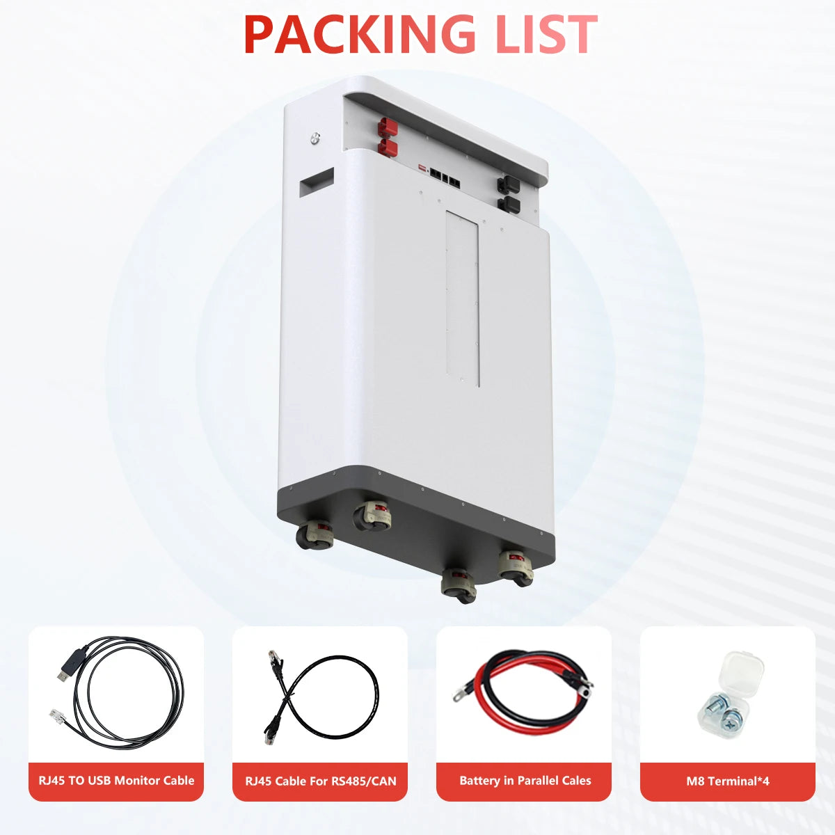 LiFePO4 48V 300Ah 15kWh Portable Battery Pack – 16S 200A BMS, Wheeled Design, 51.2V Lithium, Ships from EU