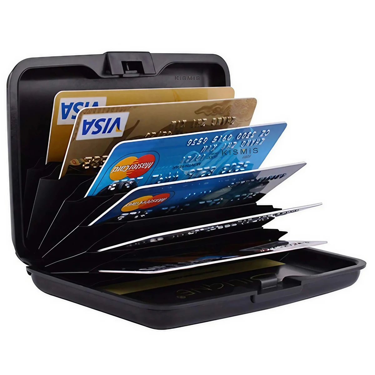 KISMIS RFID Metal Wallet – Business ID & Credit Card Protector for Men & Women, Card Holder with Package Box