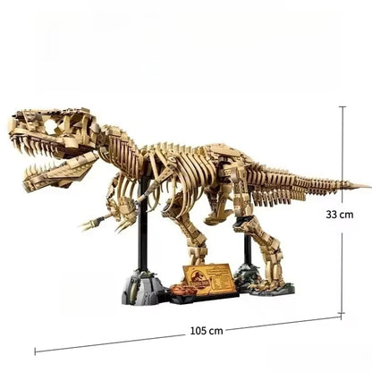 3145-Piece Dinosaur Fossil Building Blocks – 100cm T-Rex Bone Model Toy for Home Decor & Birthday Gifts
