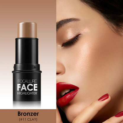 FOCALLURE Bronzer Highlighter Stick - Waterproof Body & Face Contour, Corrector & Illuminator Cream for Women's Makeup
