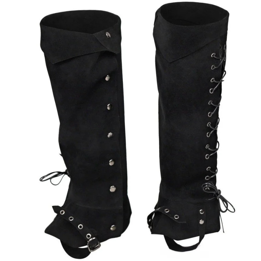Halloween Medieval Bandage Shoe Covers – Unisex Leg Guard Boots for Viking, Warrior & Knight Cosplay Armor