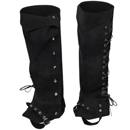 Halloween Medieval Bandage Shoe Covers – Unisex Leg Guard Boots for Viking, Warrior & Knight Cosplay Armor