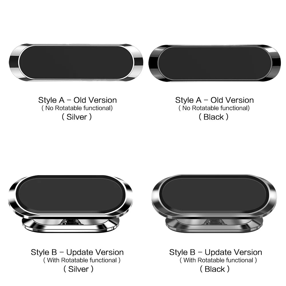 STONEGO 360° Rotating Metal Magnetic Phone Holder – Zinc Alloy Car Mount for Cellphones