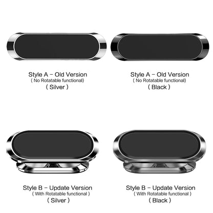 STONEGO 360° Rotating Metal Magnetic Phone Holder – Zinc Alloy Car Mount for Cellphones