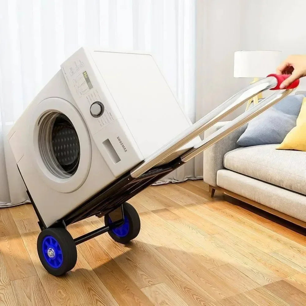 Folding Retractable Hand Truck – Portable Trolley for Shopping and Luggage | Household Magic Trailer and Cart