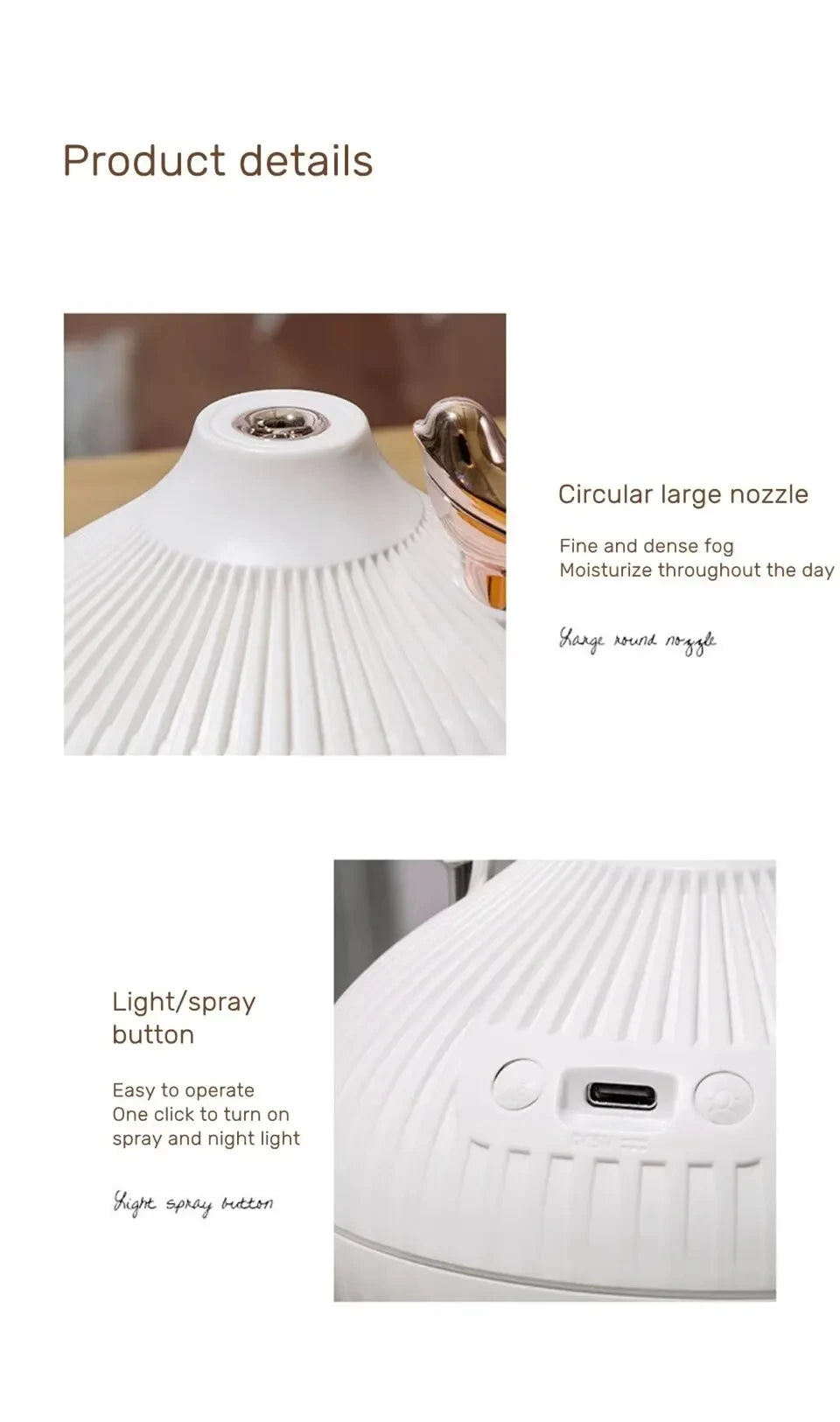 Creative Onion-Shaped Humidifier – Quiet Sleep Night Light, USB Air Humidifier for Desktop, Office & Air-Conditioning Rooms