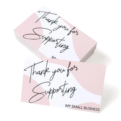 50pcs Thank You Cards - Small Business Packaging Inserts, Customer Appreciation Notes, and Wedding Party Supplies