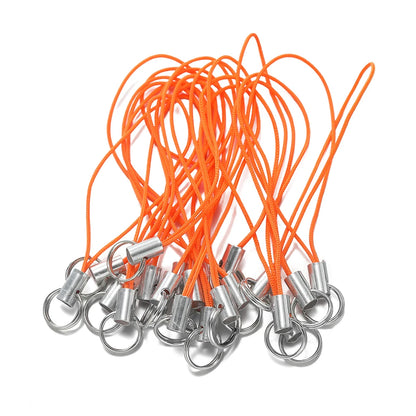 20/50pcs Polyester Lanyard Cord - Double Jump Ring Rope for Keychains, Phone Straps, DIY Crafts & Jewelry Making