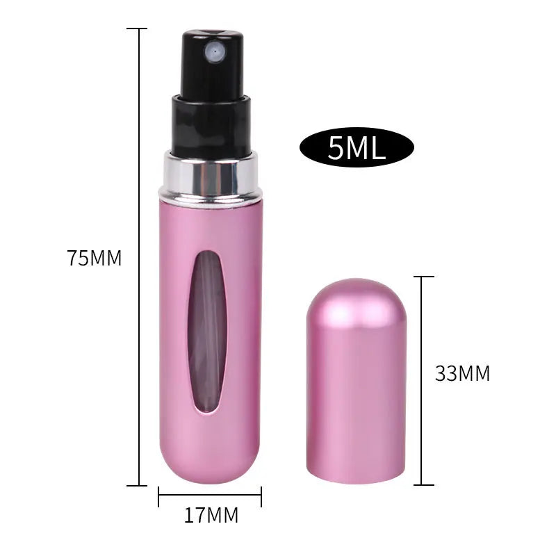 Refillable Mini Perfume Bottle: Portable 5ml & 8ml Cosmetic Atomizer Spray Container for Travel - Convenient Spray Bottle