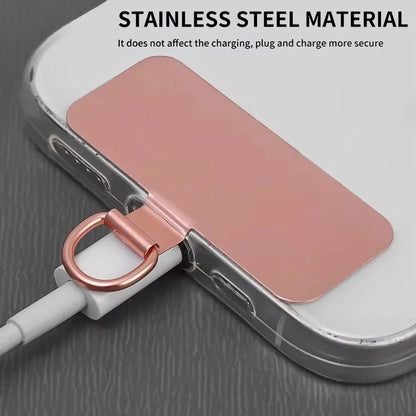 Universal Metal Phone Lanyard Gasket Patch – 1/4PCS Ultra-Thin Mobile Sling Rope, Card Clip Strap & Hang Cord Tab