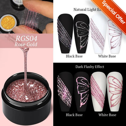 BORN PRETTY 30ML Nail Rhinestone Glue - Gel Adhesive for 3D Nail Charms, Bling Gems & Nail Decoration Supplies