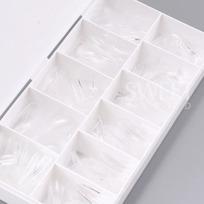 550pcs Soft Gel Nail Tips - Medium Short Almond Coffin Full Cover Acrylic Extensions for French Manicure & Nail Art