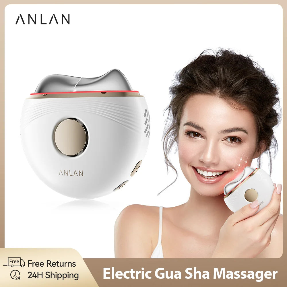 ANLAN Electric EMS Face & Body Massager – Guasha Therapy, Skin Lifting, Firming, Edema & Heat Treatment Beauty Device
