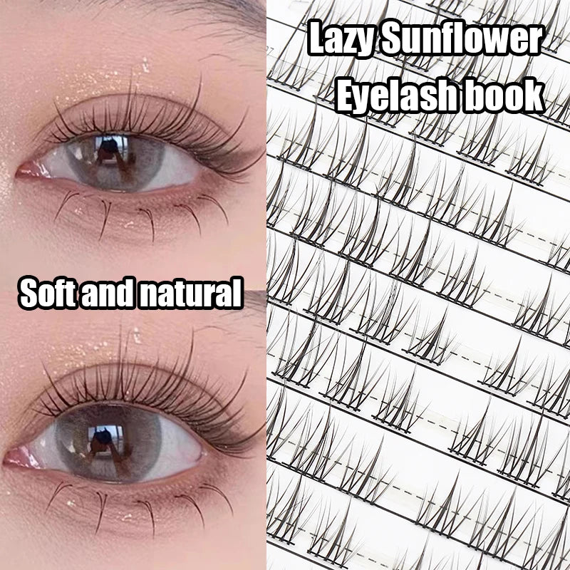 Individual Lash Extensions Kit – DIY Cluster Eyelash Book, False Lashes for Home Makeup
