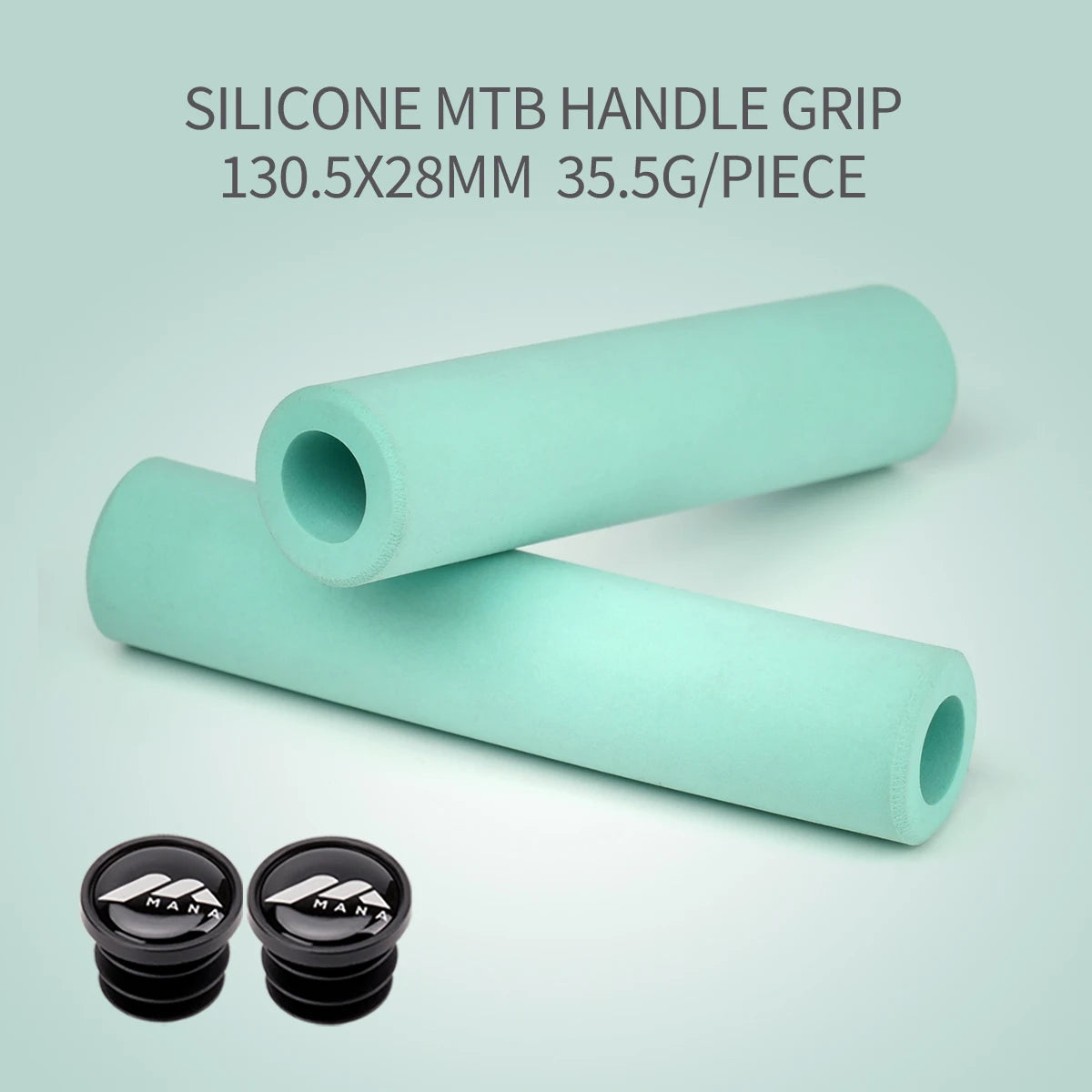 MANA MTB Silicone Bike Grips – Thickened Lightweight Shock-Absorbing Comfortable Bicycle Handlebar Grips