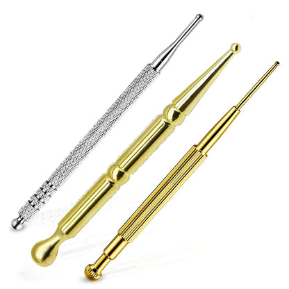 Facial Reflexology Massage Tool – Retractable Acupuncture Pen with Double-Headed Spring for Ear & Face Care