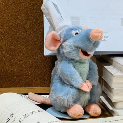 Anime Ratatouille Chef Remy Magnetic Plush Toy - Cute Room Decor, Shoulder Doll, Headband Accessory & Birthday Gift