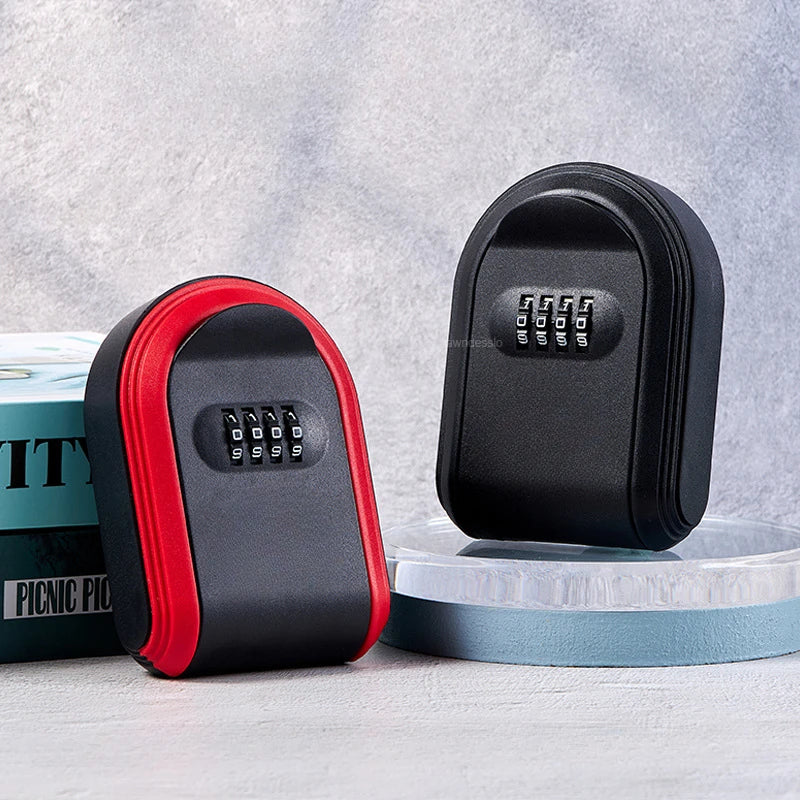 4-Digit Combination Wall Mounted Key Storage: Secure Plastic Lock Box for Home and Office - Indoor/Outdoor Key Safe Solution