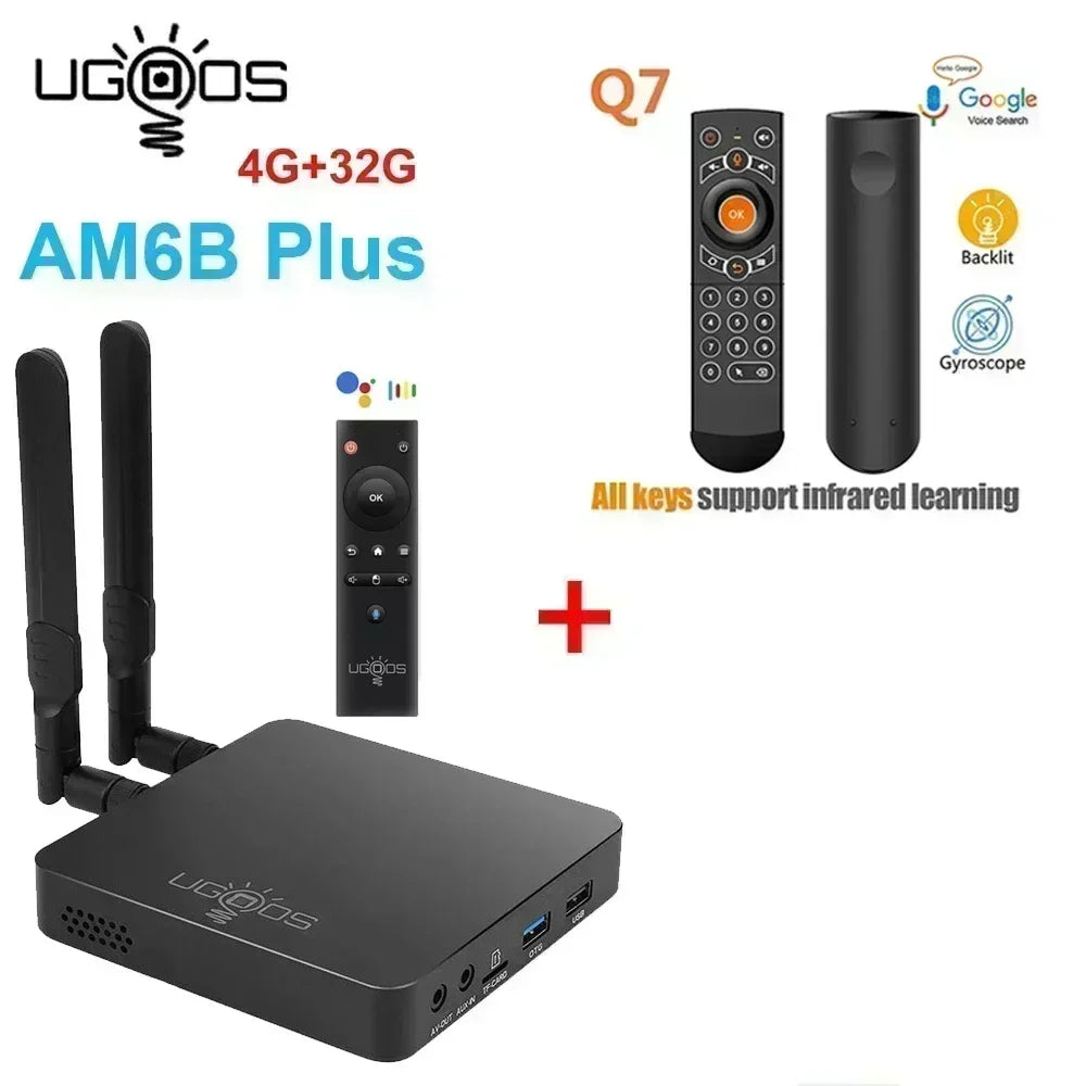 Ugoos AM6B Plus Android 9 Smart TV Box - Amlogic S922X-J, 4GB DDR4, 32GB, WiFi 6, 4K, BT5.0