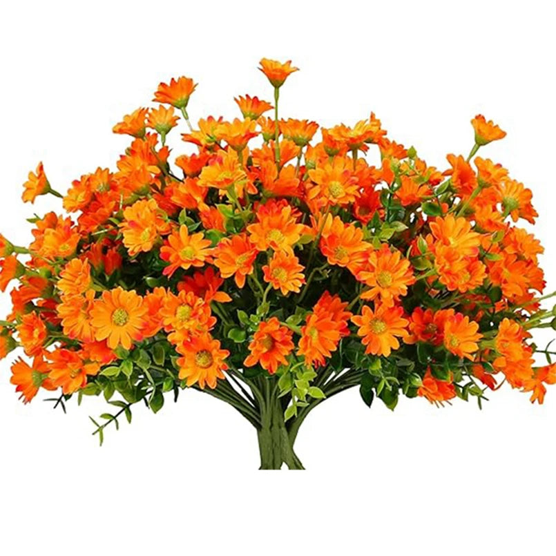 21-Head Artificial Daisy Bouquet - Silk Autumn Flowers for Home, Wedding & Party Decor