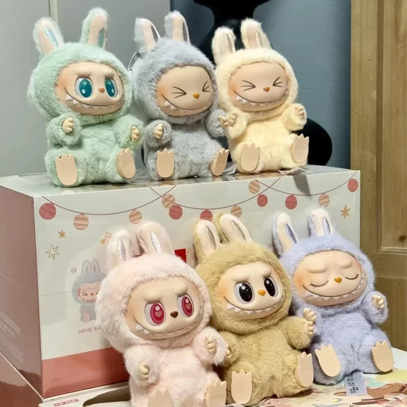1:1 High-Quality Macaron 2nd The Monsters Labubu Vinyl Plush Blind Box - Sitting Party Doll, Decorative Surprise Gift