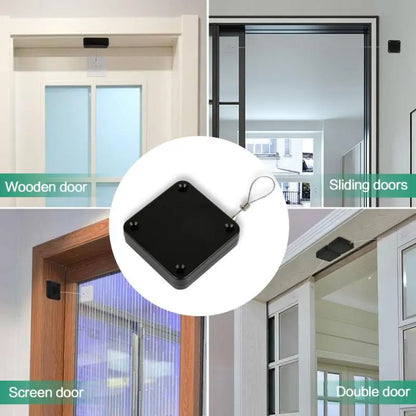 Automatic Sensor Door Closer - Punch-free, Adjustable Surface Door Stopper - Effortless Home Improvement for Self-Closing Doors