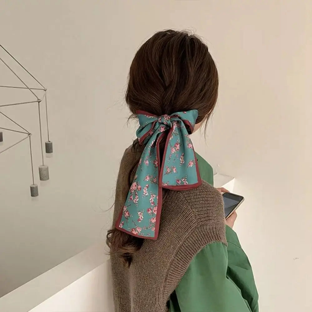 Fashion Ribbon Headband – New Floral Chinese Style Scarf, Oil Painting Floral Hair Bands for Women