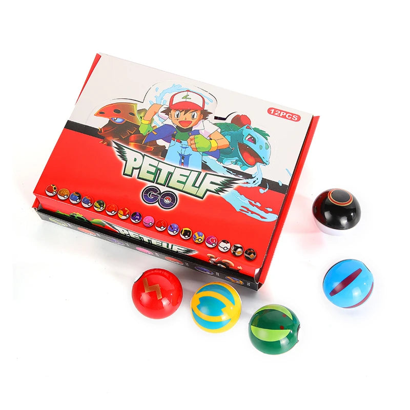 12Pcs Pokémon Poké Ball Figure Set – Pikachu Pocket Monster PVC Action Figures Collection Toy Gift Set