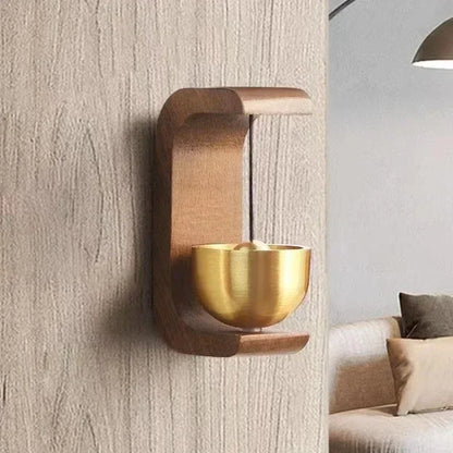 Wooden Wind Chimes Wireless Doorbell - Decorative Hanging Wind Bell for Home Entrance & Opening Decorations