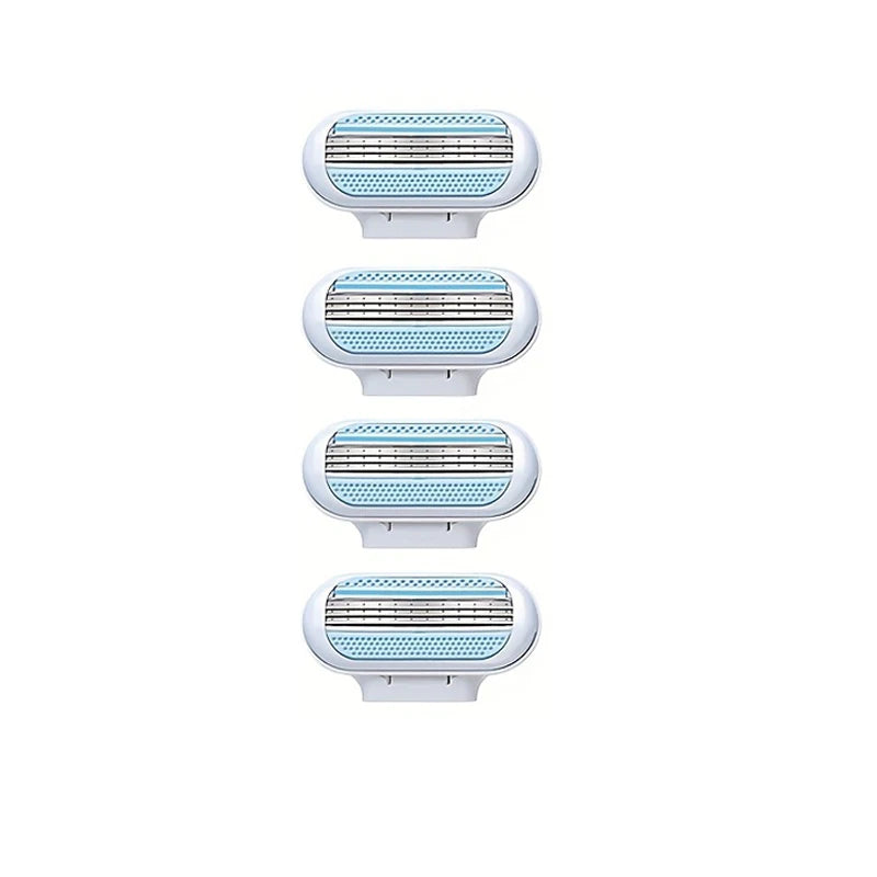 3-Layer Women’s Manual Razor — Replaceable Head Shaver for Armpit, Bikini & Body Hair Removal
