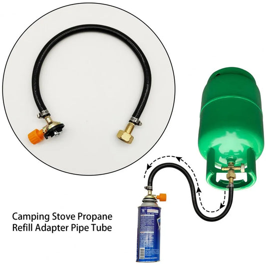 Leakproof Gas Refill Adapter: Heat-Resistant Rubber Pipe Tube for Propane Bottle Refill - Propane Refill Hose