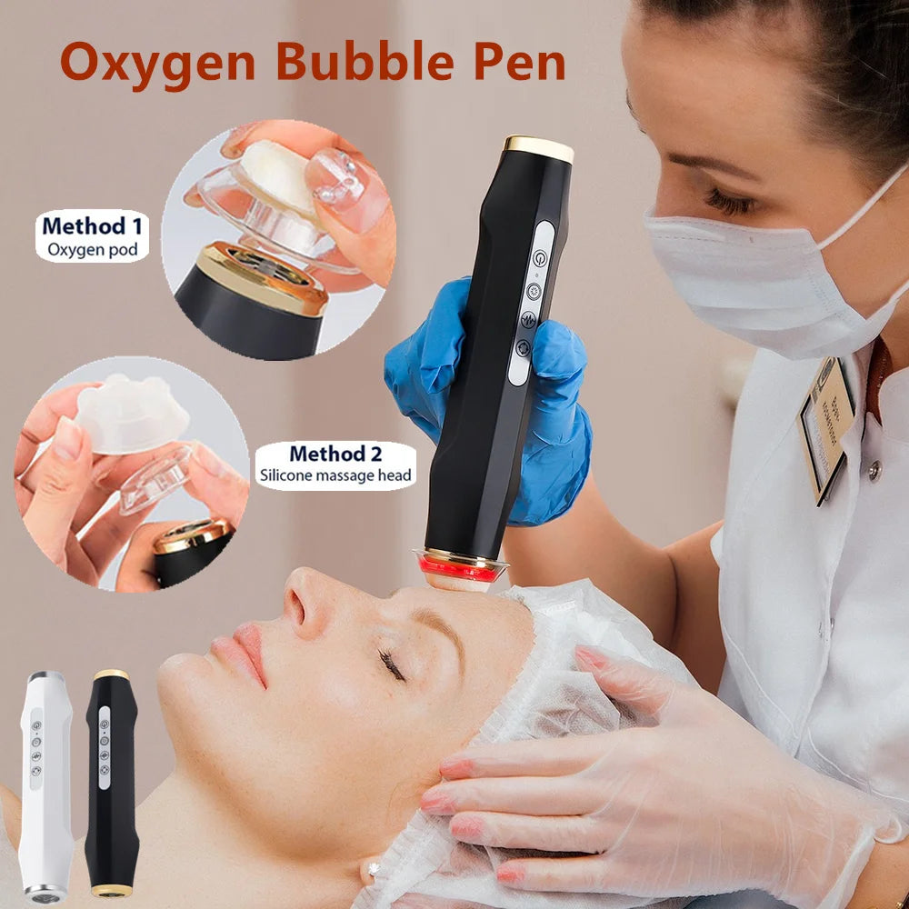 Portable Oxygen Bubble Facial Machine – CO2 Bubble Pen for Aqua Skin Cleansing and Spa Beauty Care