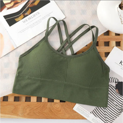 Women’s Sexy Crossback Tank Top — Breathable Running & Yoga Sports Bra | Soft Fitness Crop Top