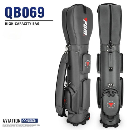 PGM Ultra-Light Golf Bag with Wheels QB069 – Large Capacity Sport & Aviation Bag with Multifunctional Ball Storage