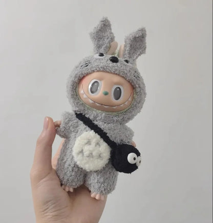 Labubu 17cm Doll Clothes Only — Fashion Hoodie Outfit for Model Dolls, Cute Xmas Accessory